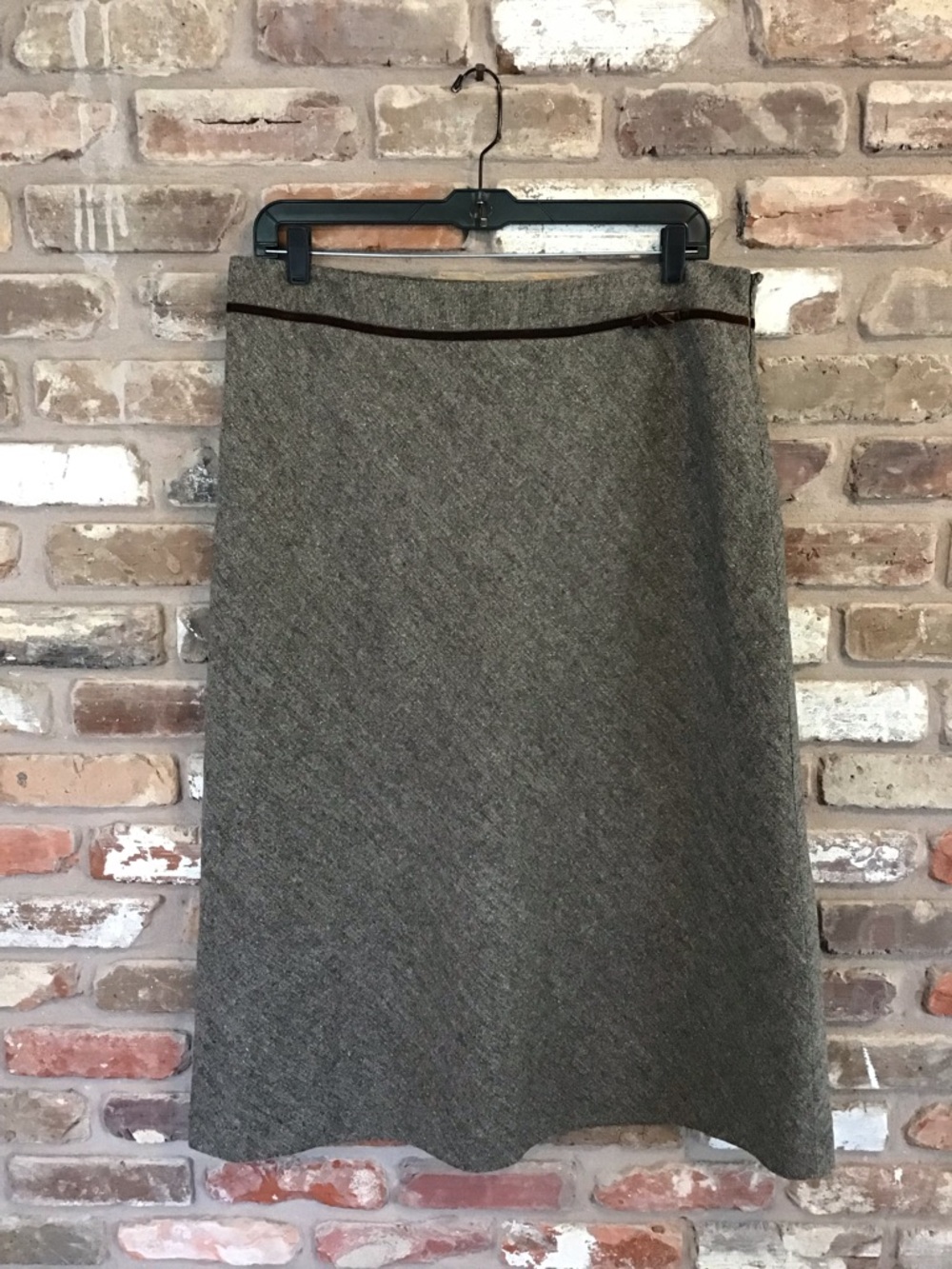 COVINGTON Women's Brown Tweed Wool Skirt Blazer Suit Set 18 - Picture 5 of 6